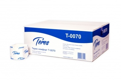 Туалетная бумага в пачках Терес T-0070, 2-сл., белая,200л.*40шт