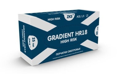 Перчатки латексные M 25 пар/упак Градиент / Gradient HR18 High Risk 