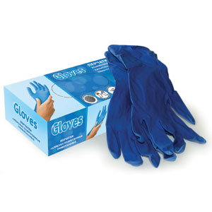 Перчатки латексные M 25 пар/упак синие Gloves / Гловес АДМ