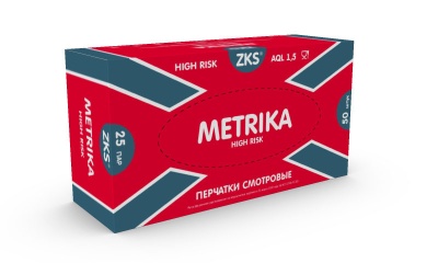 Перчатки латексные XL 25 пар/упак Metrika / Метрика High Risk 