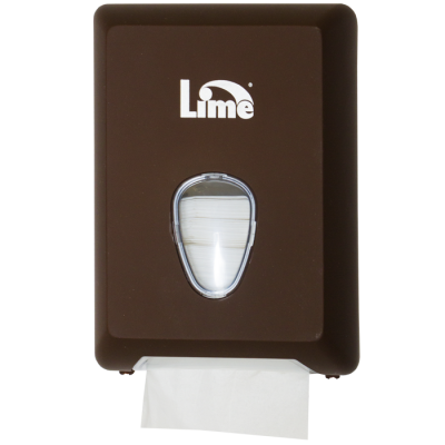 Диспенсер Lime А62201 MAS для туалетной бумаги в пачках, V укл., коричневый