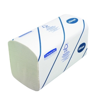 Полотенца в пачках Kimberly-Clark 6789 Kleenex Ultra белые, V-укл, 2-сл, 186л*15 шт/уп