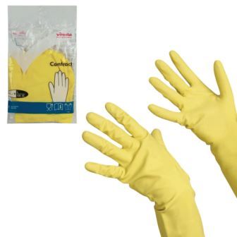 Перчатки резиновые Контракт жёлтые XL 10 шт/уп*5 101969/102588 