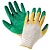 Перчатки ХБ с обливной ладонью (2-ой латекс), зеленые 300пар/кор