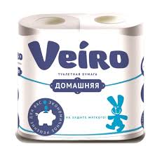 Туалетная бумага рулон бытовая Linia Veiro Домашняя, 2-сл, 8  шт./уп.