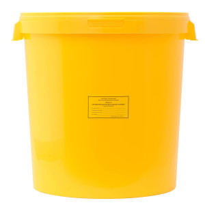 Емкость- контейнер для сбора отходов класса "Б" желтый 30 литров