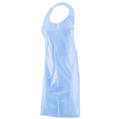 Фартук одноразовый 81*125 ПНД голубой 100 шт/уп. 10 уп/кор