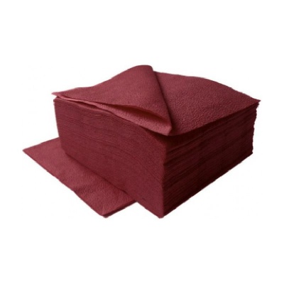 Салфетки БТ Bonton бордовые 24/24  400 шт*6уп.