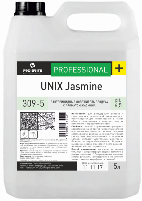 Уникс Жасмин / Unix Jasmine освежитель воздуха 5л. 309-5  4шт/уп