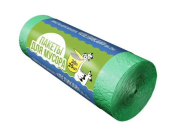 Пакет для мусора Пеликан Зеленый 30л 