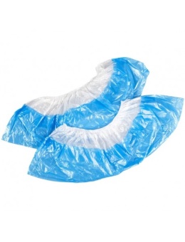 Бахилы двойная подошва бело синие 