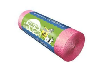 Пакет для мусора Пеликан Розовый 30л 