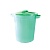 Бак для мусора с крышкой 90л, пластик, зеленый 55шт/кор MPG960171