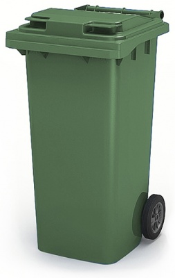 Контейнер для мусора зеленый передвижной 120 л. 23.С29